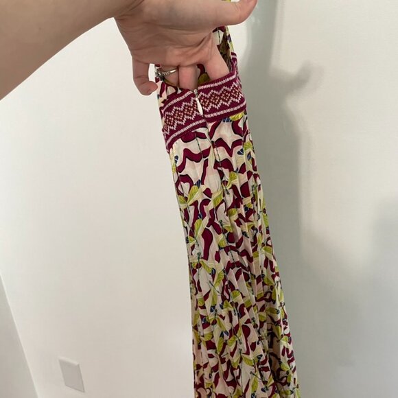 AMERICAN RETRO Pink Berry Green Dragonfly Bug Satin 100% SILK Fit & Flare Dress - Picture 7 of 16